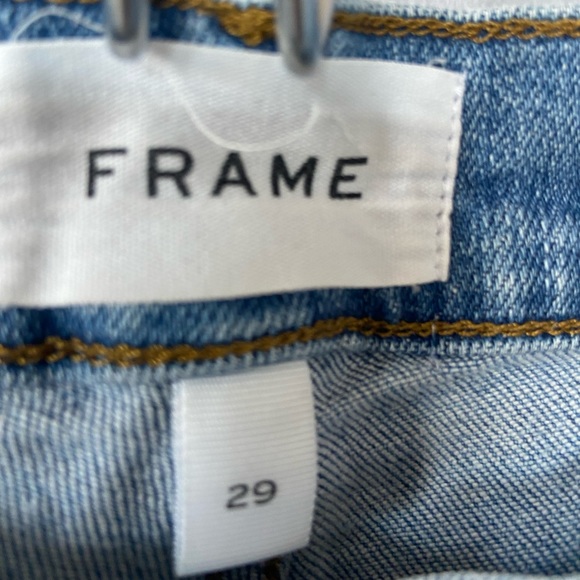 FRAME Le High Straight Jeans in Laskey Rips Size 29 - Picture 8 of 10